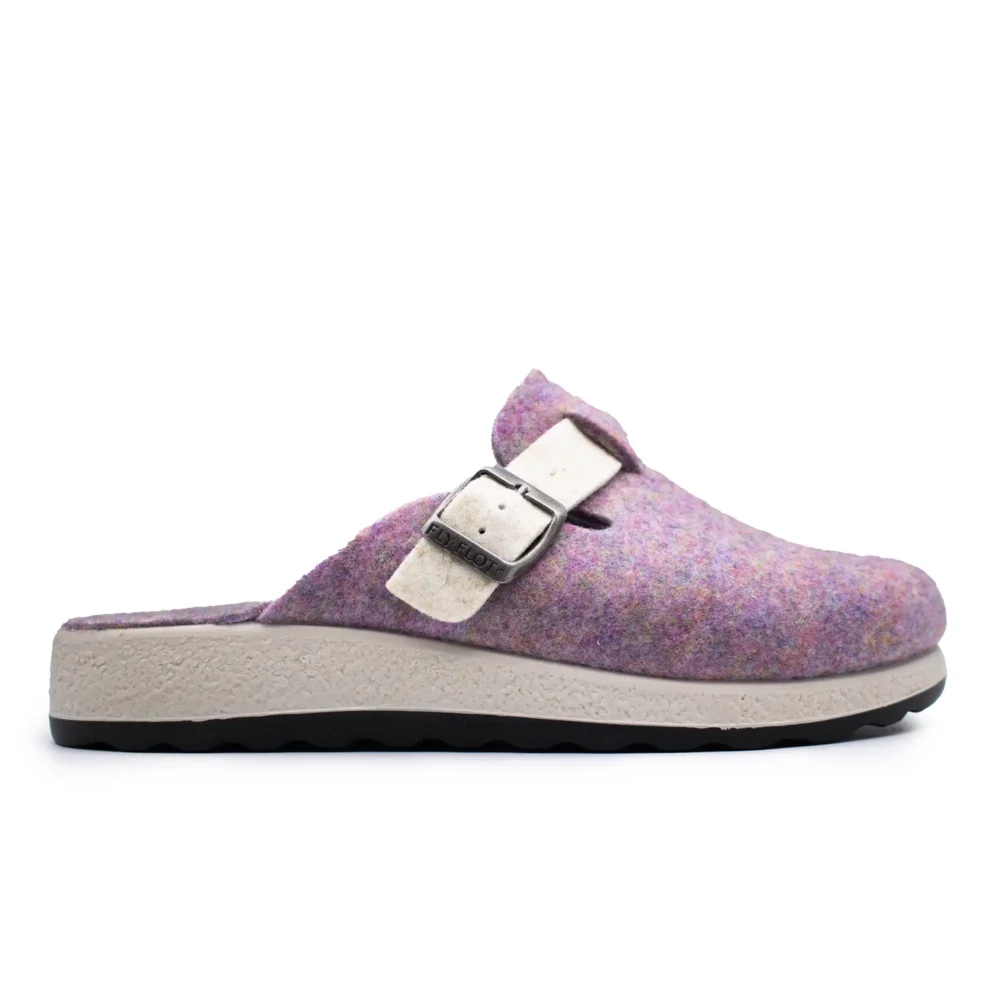 Cloth Woman Slipper Dark Lilac