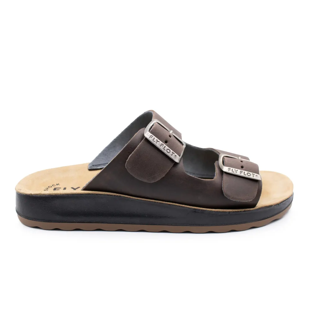 Leather Man Slipper Dark-Brown