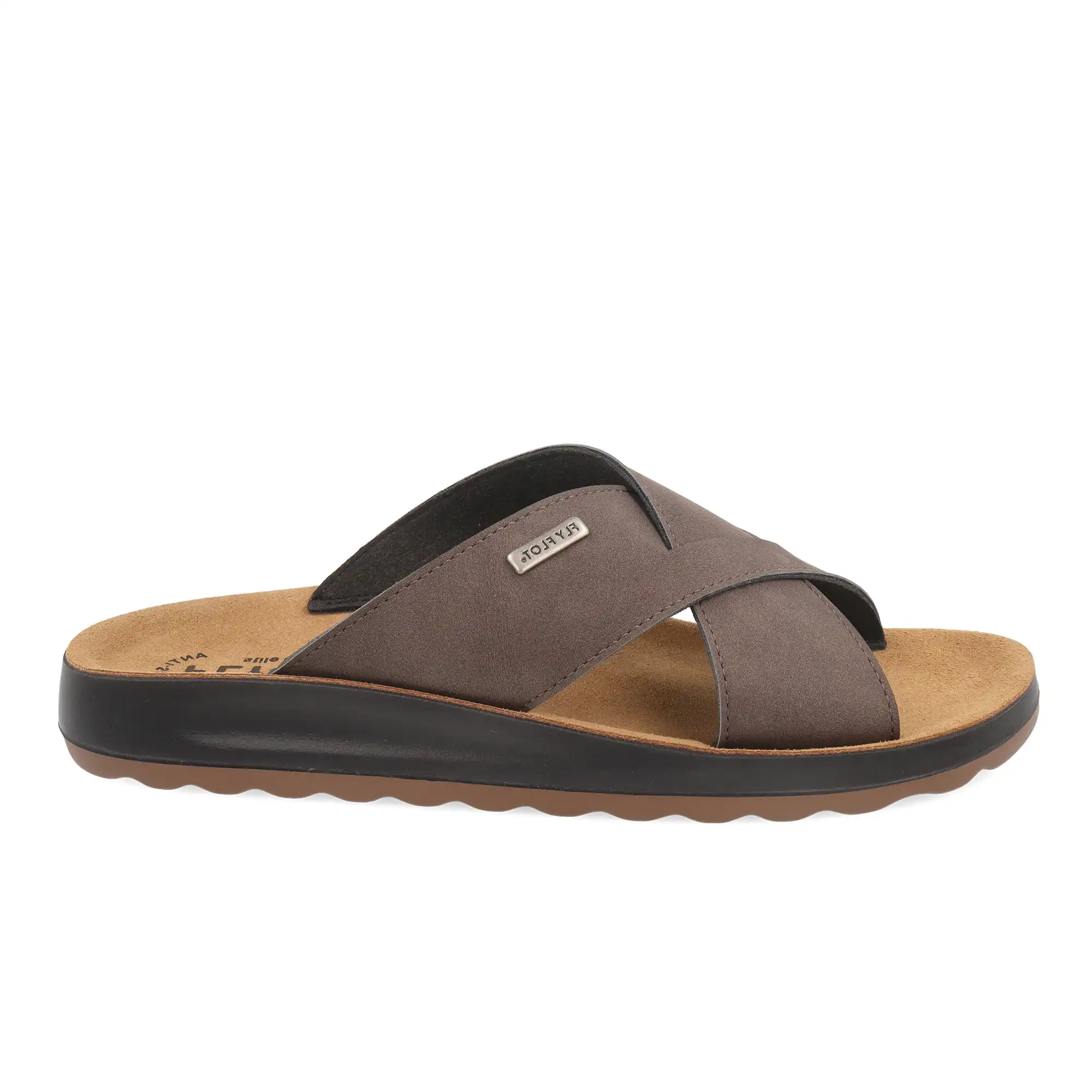 782444C-2507_A Synthetic Man Slipper Dark-Brown – Image 1