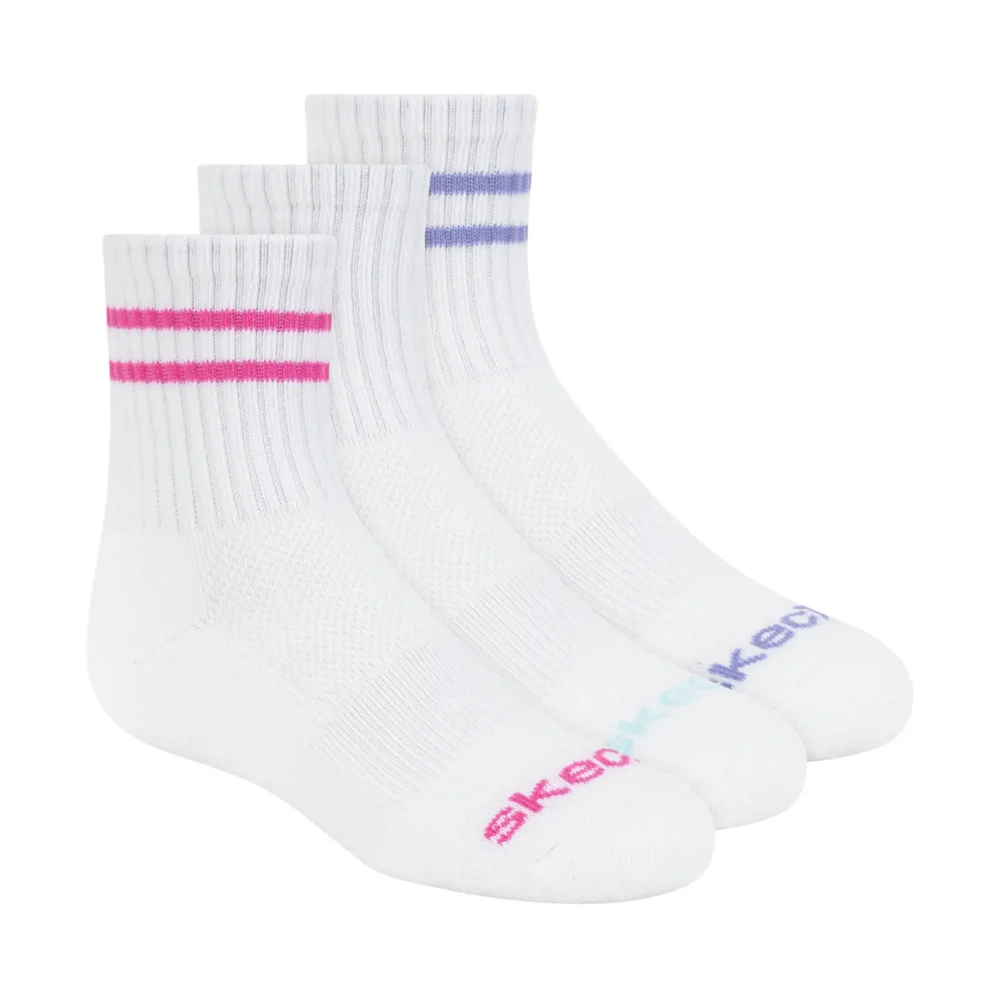 3PK GIRLS 1/2 TERRY HIGH QTR CREW