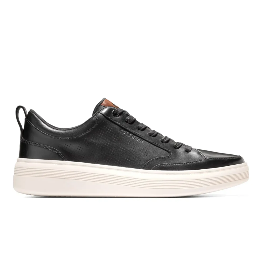 Grand Crosscourt Premier Ii Sneakers Black   British Tan   Optic White