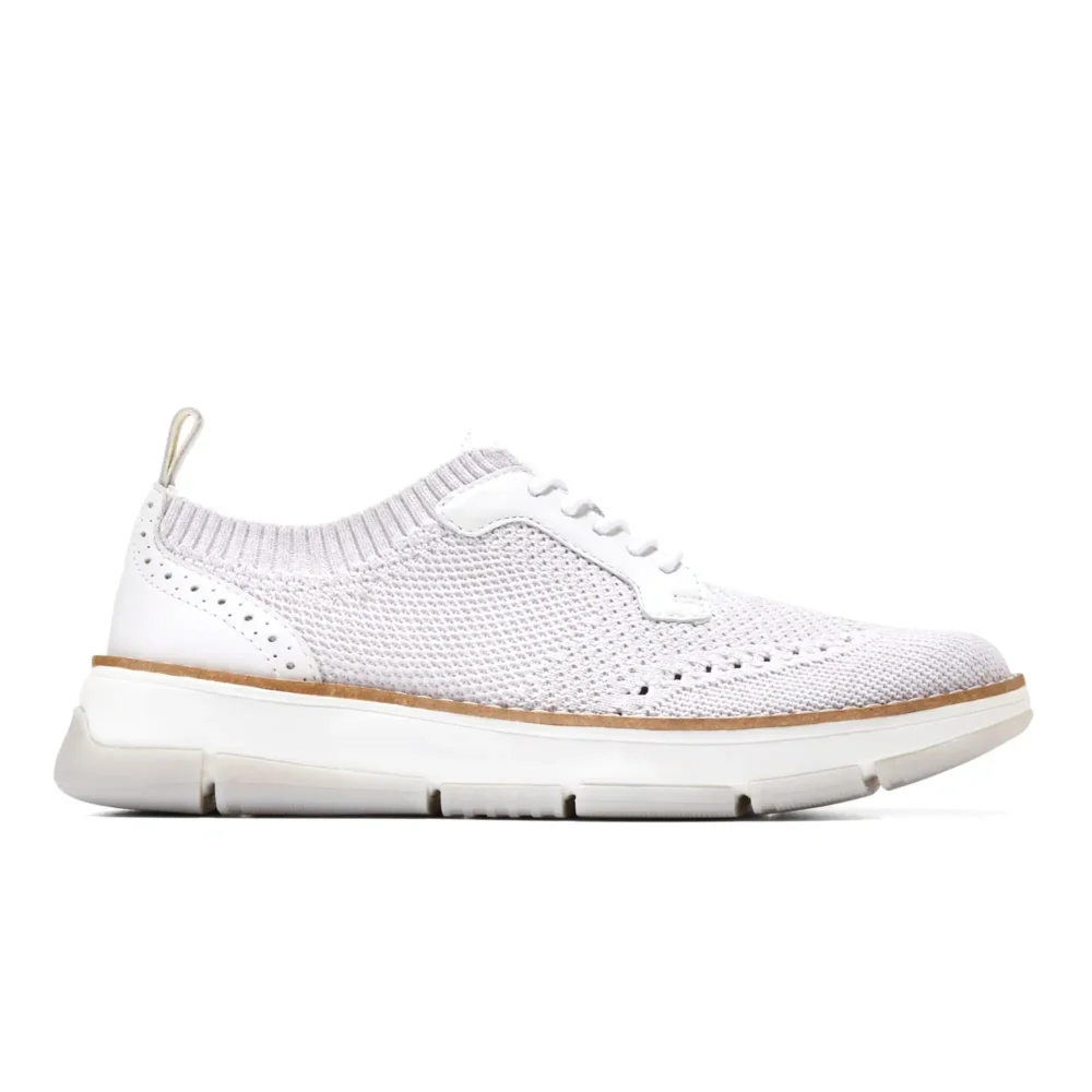 Zerogrand Revel Stitchlite Oxfords Harbor Mist & White Knit Leather White